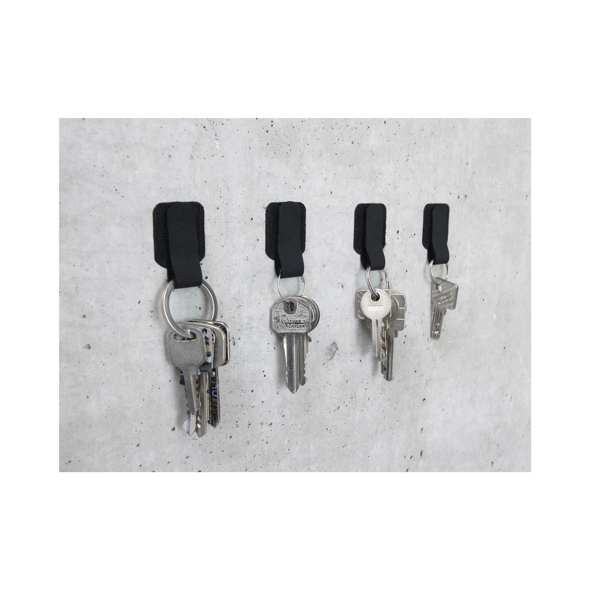 LTC Kletthalter Wall 10er Set selbstklebend Schwarz