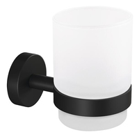 tesa MOON BLACK Zahnputzbecher Halter matt inkl. Klebelösung