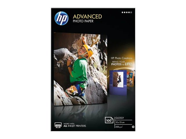 HP Advanced Fotopapier glänzend, 250 g/m2, 10 x 15 cm (101 x 152 mm), 100 Blatt