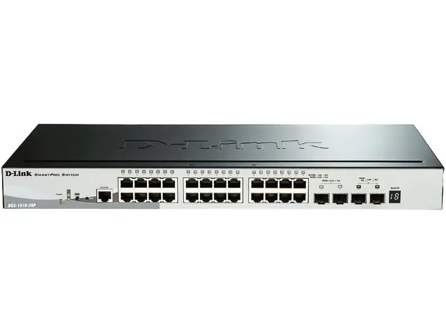 D-Link DGS-1510-28P Netzwerk-Switch Managed L3 Gigabit Ethernet (10/100/1000) Power over Ethernet (PoE) Schwarz