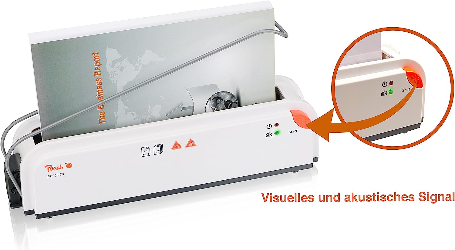 PB200-70 PEACH THERMO BINDEGERAET A4 PB200-70 PEACH THERMO BINDEGERAET A4