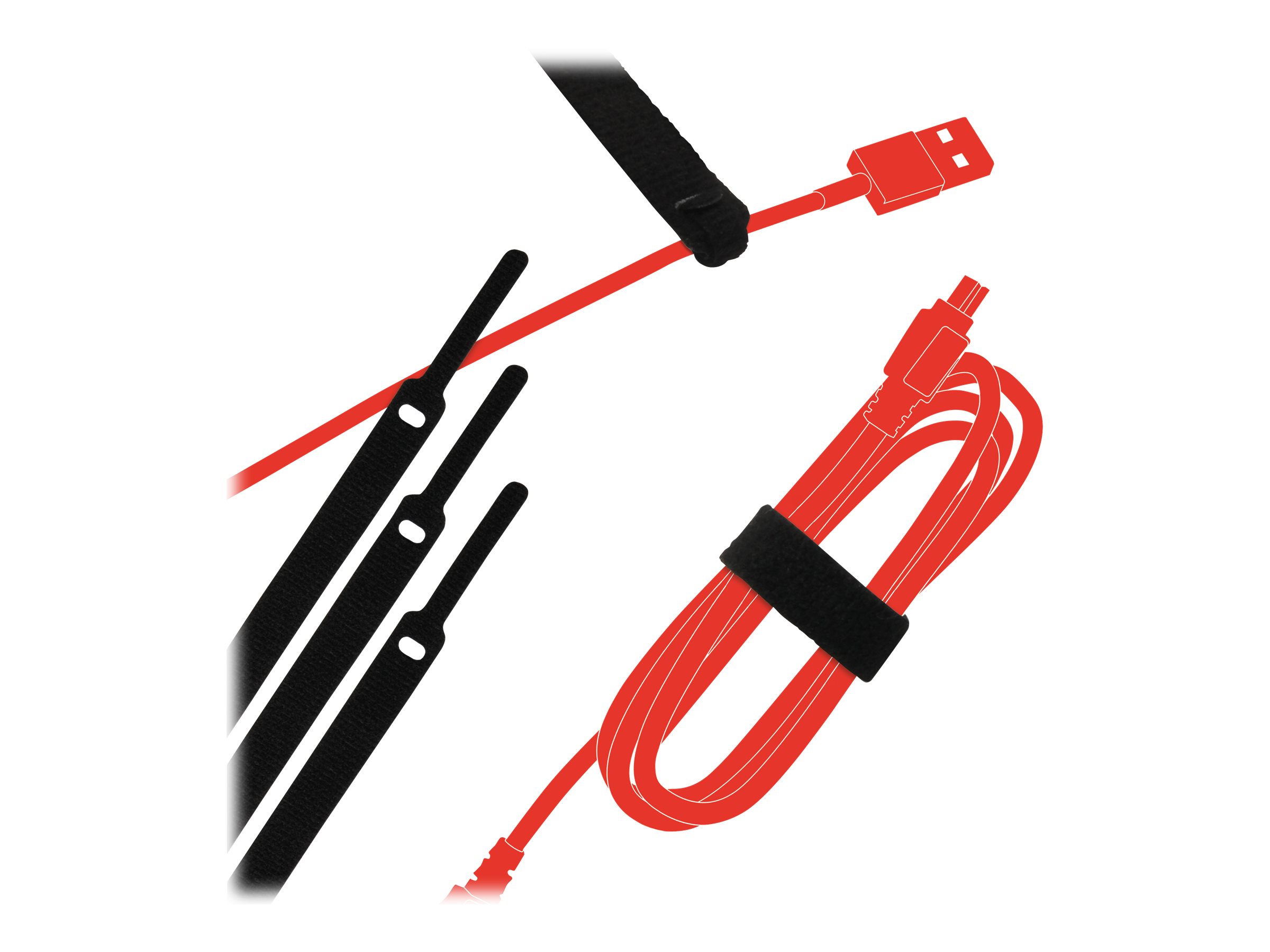 Label-the-cable LTC BASIC STRAPS - Kabelbinder - 17 cm - Schwarz (Packung mit 10)
