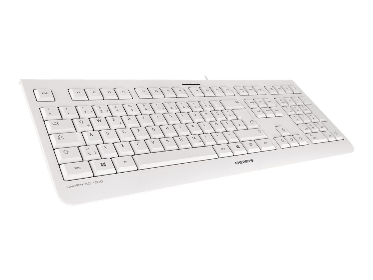 CHERRY KC 1000, Kabelgebundene Tastatur, Weiß Grau, USB (QWERTZ - DE) CHERRY KC 1000, Kabelgebundene Tastatur, Weiß Grau, USB (QWERTZ - DE)