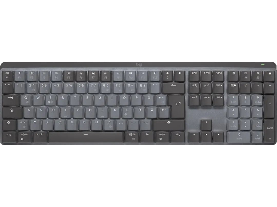 Logitech 920-010748 Tastatur Büro RF Wireless + Bluetooth QWERTZ Deutsch Graphit, Grau