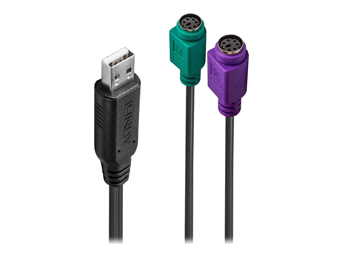 Lindy Tastatur- / Maus-Adapter - USB (M) zu PS/2 (W)
