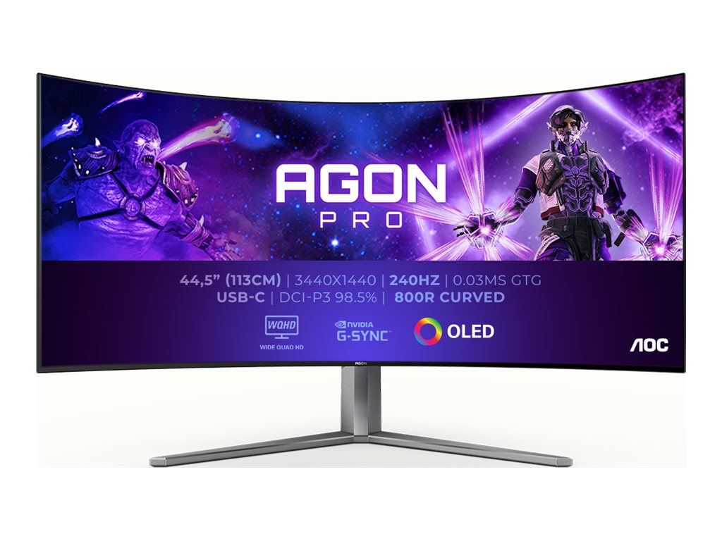 AOC AGON PRO AG456UCZD LED display 114,3 cm (45") 3440 x 1440 Pixel Wide Quad HD OLED Schwarz