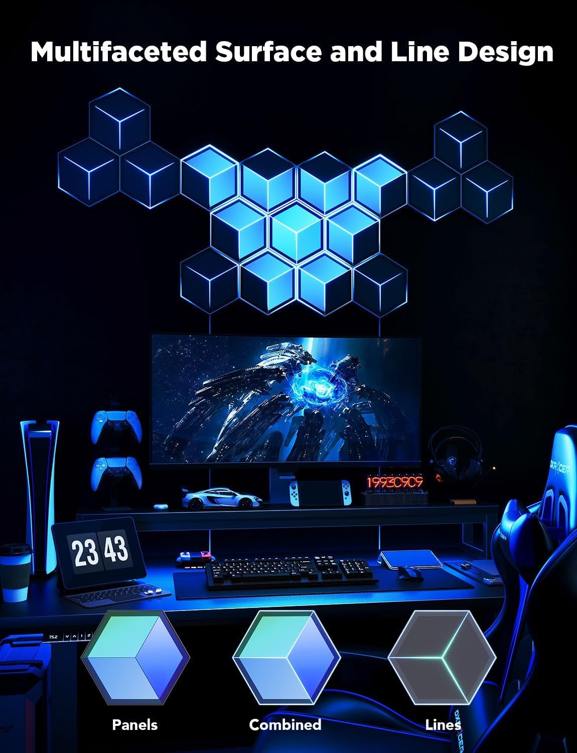 Govee RGBIC Glide Hexa Light Panels Ultra (7 pcs)