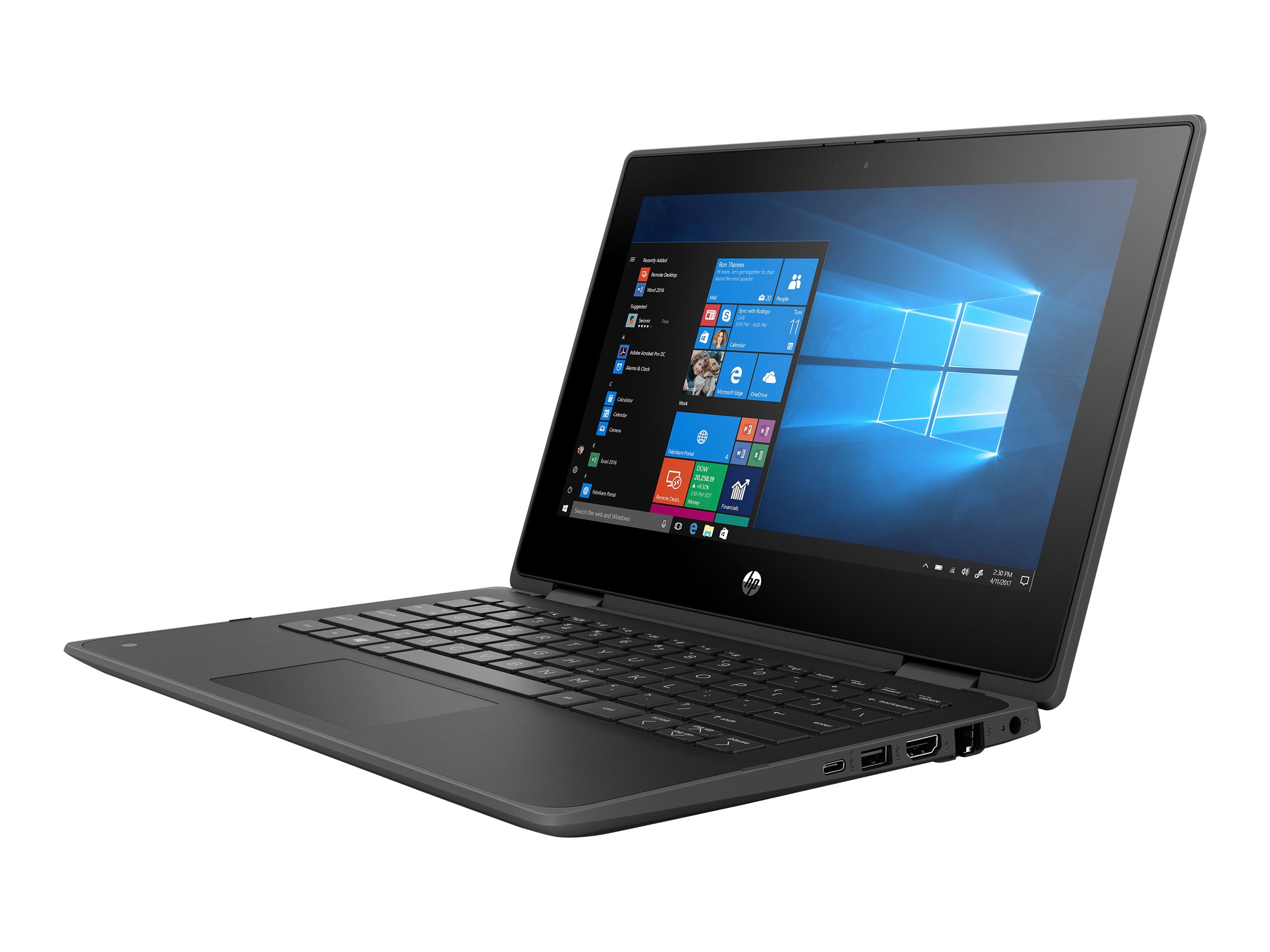 HP ProBook x360 11 G5 Education Edition - Flip-Design - Pentium Silver N5030 / 1.1 GHz - Win 10 Pro 64-bit National Academic - UHD Graphics 605 - 4 GB RAM - 128 GB SSD TLC - 29.46 cm (11.6")