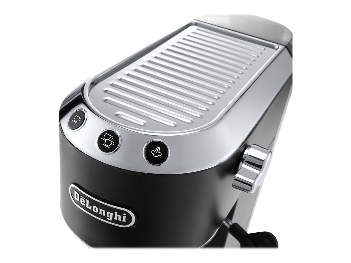 De'Longhi Dedica Style EC 685.B – Espresso Siebträgermaschine, Espressomaschine mit professionellem Milchaufschäumer, nur 15 cm breit, für Kaffeepulver oder ESE Pads, 1 l Wassertank, schwarz