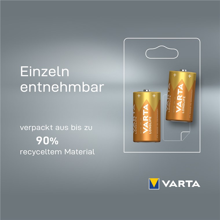 Varta 4114 Einwegbatterie C Alkali