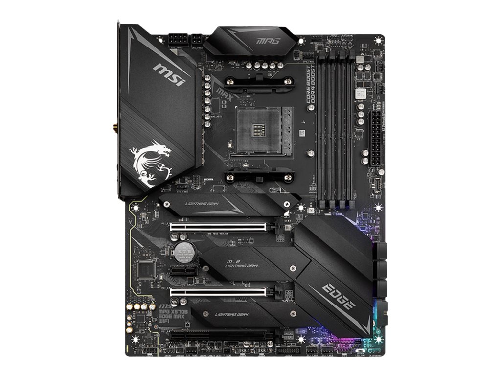 MSI MPG X570S EDGE MAX WIFI - Motherboard - ATX - Socket AM4 - AMD X570 Chipsatz - USB-C Gen2, USB 3.2 Gen 1, USB 3.2 Gen 2 - 2.5 Gigabit LAN, Wi-Fi, Bluetooth - Onboard-Grafik (CPU erforderlich)