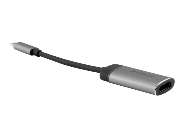 Verbatim 49143 Videokabel-Adapter 0,1 m USB Typ-C HDMI Schwarz, Silber