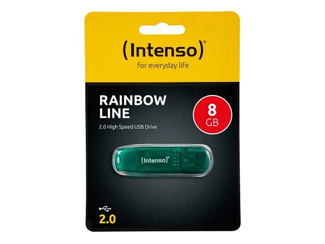 Intenso Rainbow Line USB-Stick 8 GB USB Typ-A 2.0 Grün