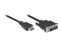 Techly 1.0m HDMI - DVI-D M/M 1 m Schwarz