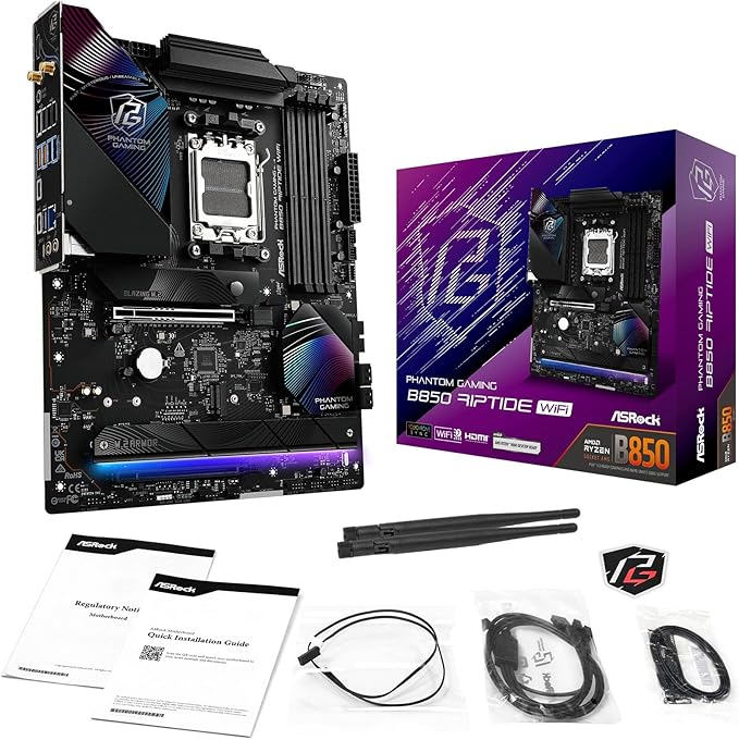 ASRock B850 Riptide WiFi AM5 ATX HDMI DDR5 ASRock B850 Riptide WiFi AM5 ATX HDMI DDR5
