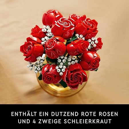 LEGO Botanicals Rosenstrauß - Kunstblumen als Zimmer-Deko - Botanik Kollektion Set für Erwachsene - Geschenk für Partner, Freundin oder Freund - Künstliche Pflanzen 10328 LEGO Botanicals Rosenstrauß - Kunstblumen als Zimmer-Deko - Botanik Kollektion Set für Erwachsene - Geschenk für Partner, Freundin oder Freund - Künstliche Pflanzen 10328