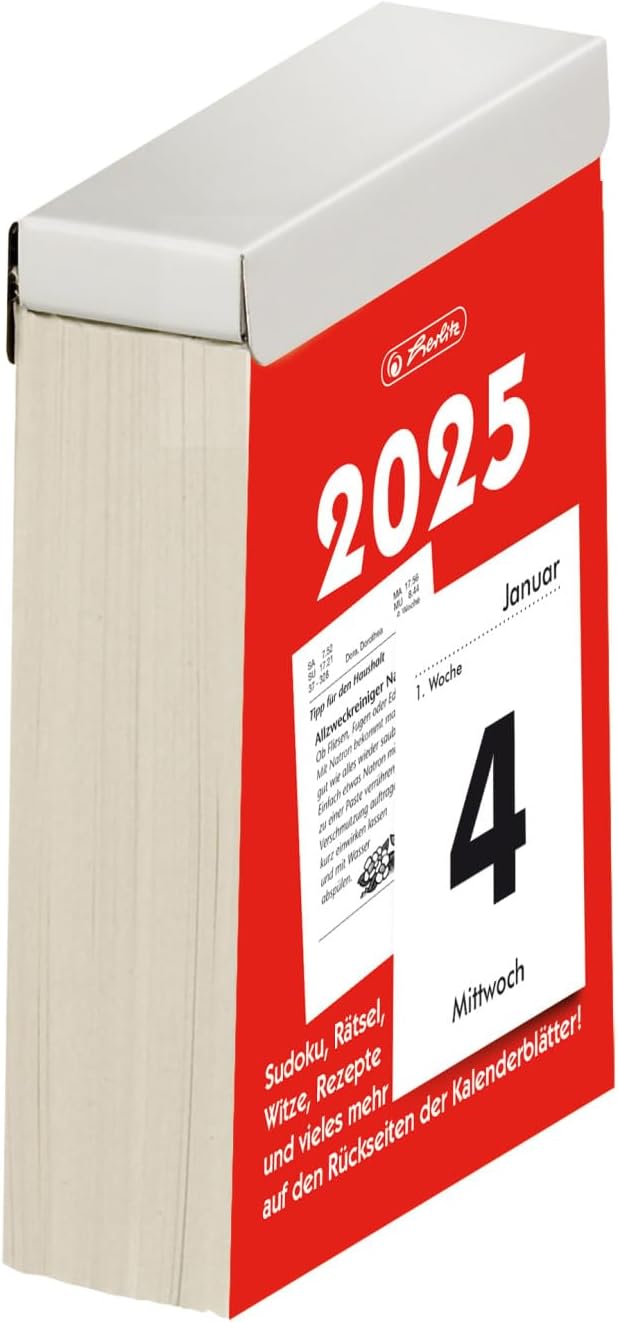 Herlitz Abreißkalender 2025 Gr.4 65x100mm RS gedruckt