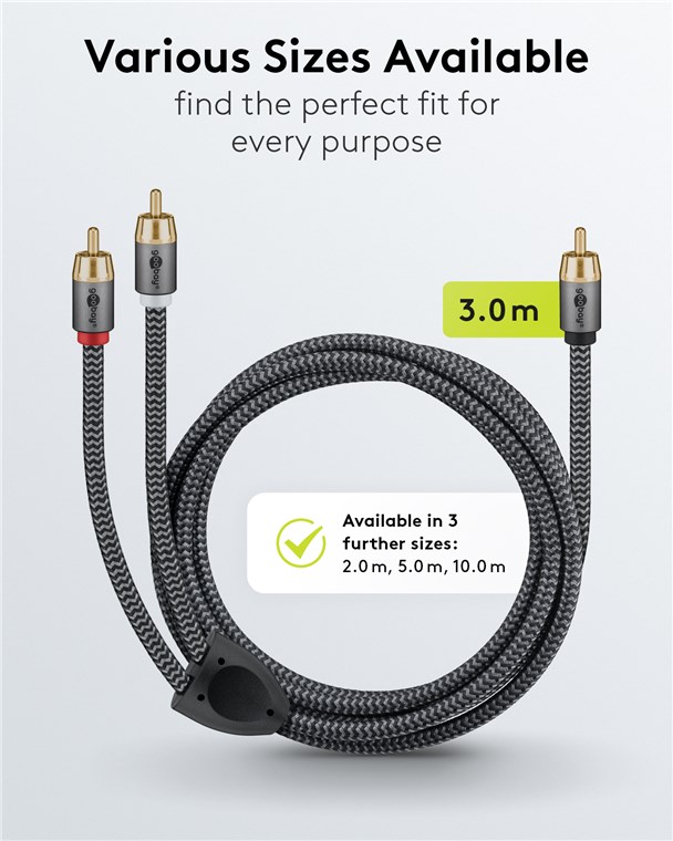 Cinch Y-Kabel, 3 m