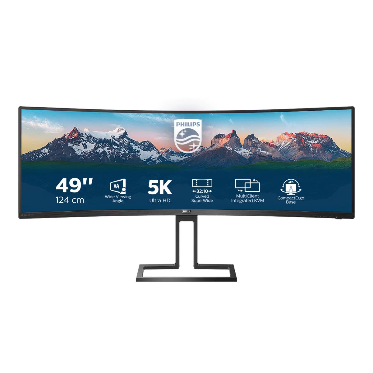 Philips P-line 498P9 - LED-Monitor - gebogen - 124.5 cm (49")