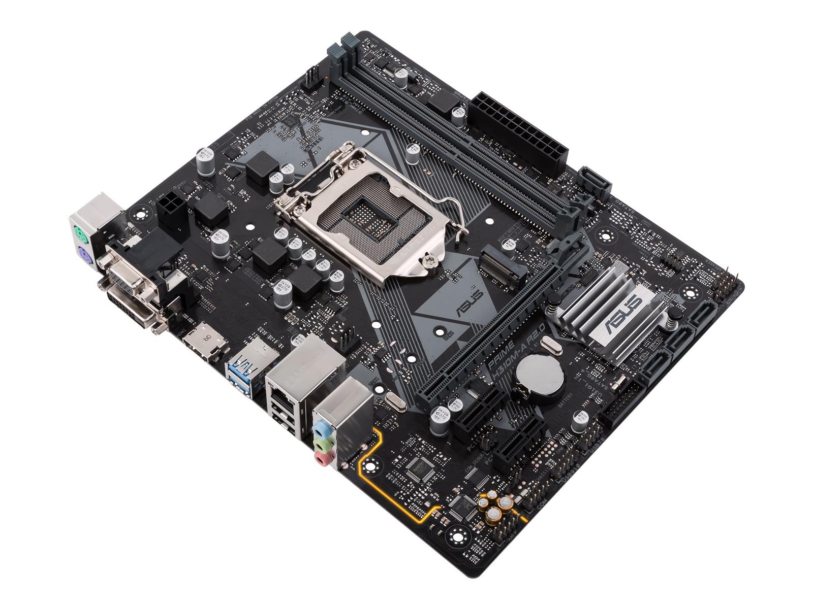 ASUS PRIME H310M-A R2.0 - Motherboard - micro ATX - LGA1151 Socket - H310 Chipsatz - USB 3.1 Gen 1 - Gigabit LAN - Onboard-Grafik (CPU erforderlich)