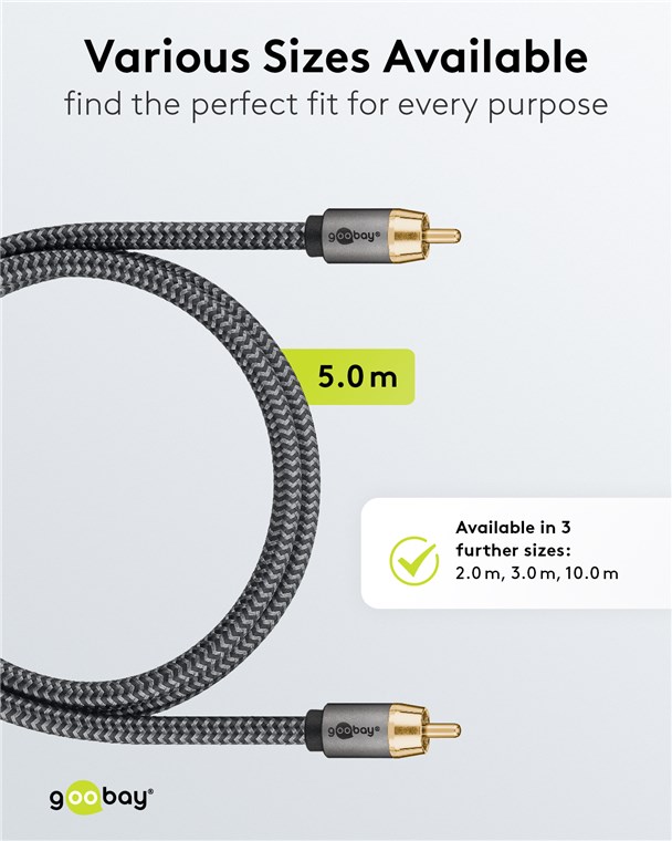 Mono-Cinchkabel, 5 m Mono-Cinchkabel, 5 m
