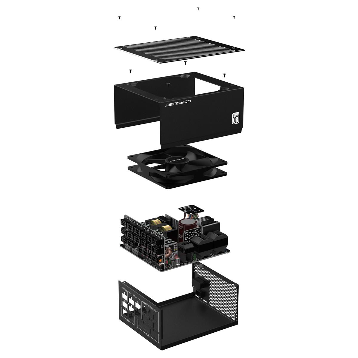 LC-Power LC1200P V3.0 Netzteil 1200 W 20+4 pin ATX ATX Schwarz