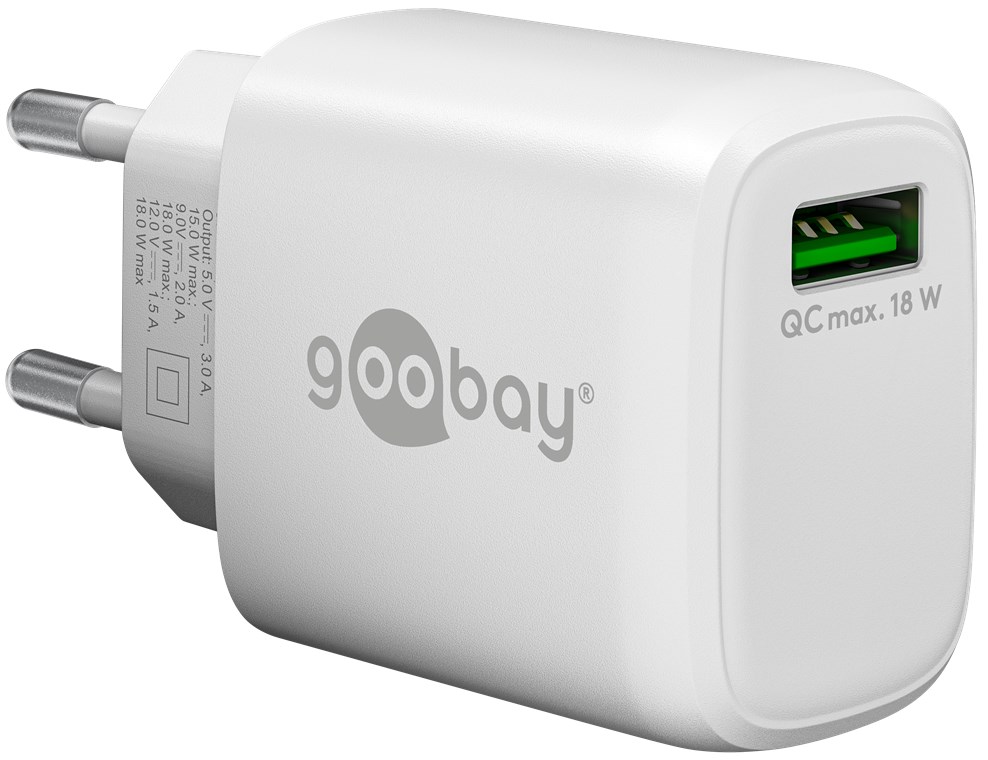 USB-Schnellladegerät QC 3.0 (18 W) weiß