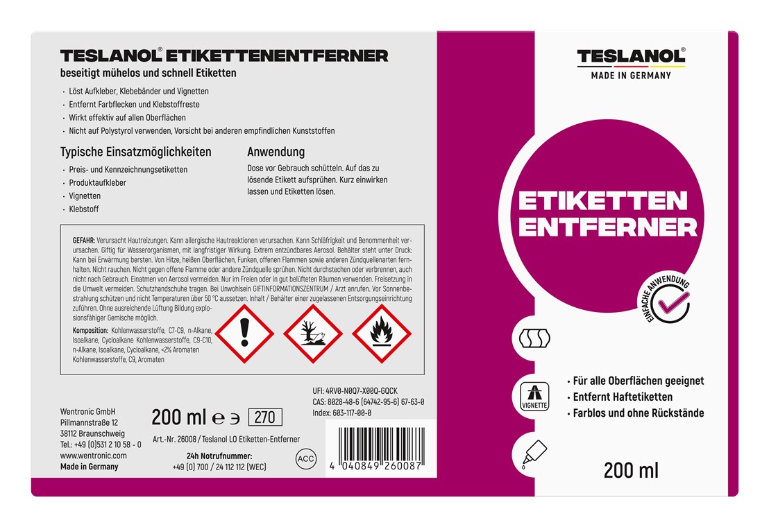 Etikettenentfernerspray