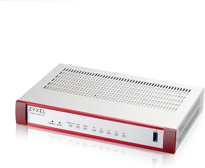 Zyxel Hochgeschwindigkeits-Cybersicherheits-Firewall | PoE+ | Business empfohlen bis zu 15 Benutzer | Nebula Cloud | 1 Jahre UTM Gold Security Pack [USGFLEX50HP]