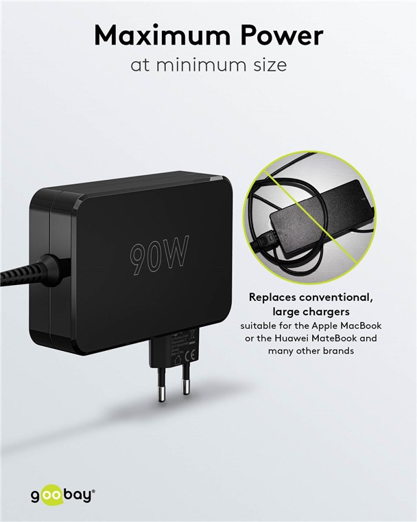 USB-C™-Ladegerät für Laptops (90 W) schwarz USB-C™-Ladegerät für Laptops (90 W) schwarz