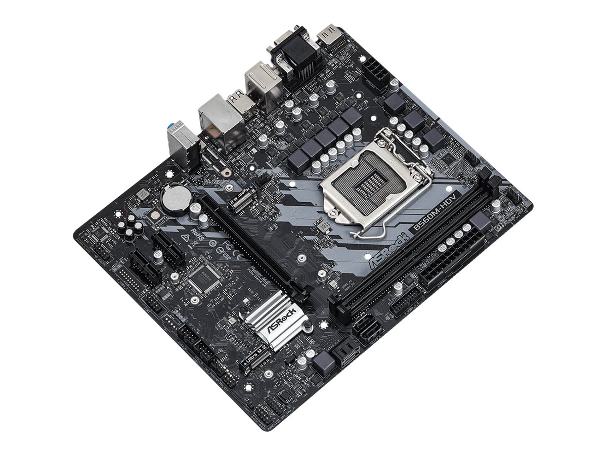 ASRock B560M-HDV - Motherboard - micro ATX - LGA1200-Sockel - B560 Chipsatz - USB 3.2 Gen 1 - Gigabit LAN - Onboard-Grafik (CPU erforderlich)