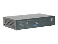 LevelOne 10-Port-Fast Ethernet-PoE-Switch, 1 Port Gigabit, 1 Port Gigabit SFP, 120W, 9 PoE-Ausgängen
