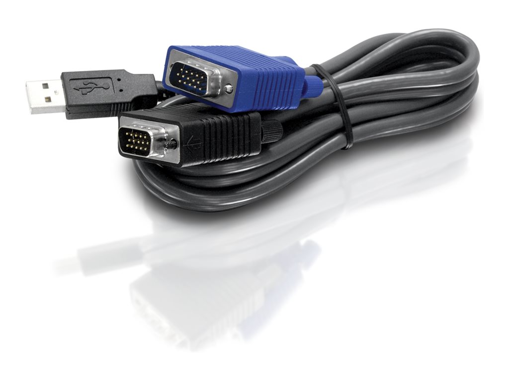 Trendnet TK-CU15 Tastatur/Video/Maus (KVM)-Kabel Schwarz 4,5 m