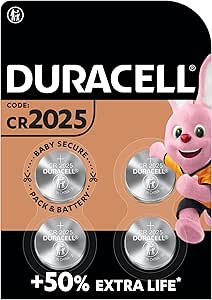 Duracell Batterie Knopfzelle CR2025 3.0V Lithium        4St.