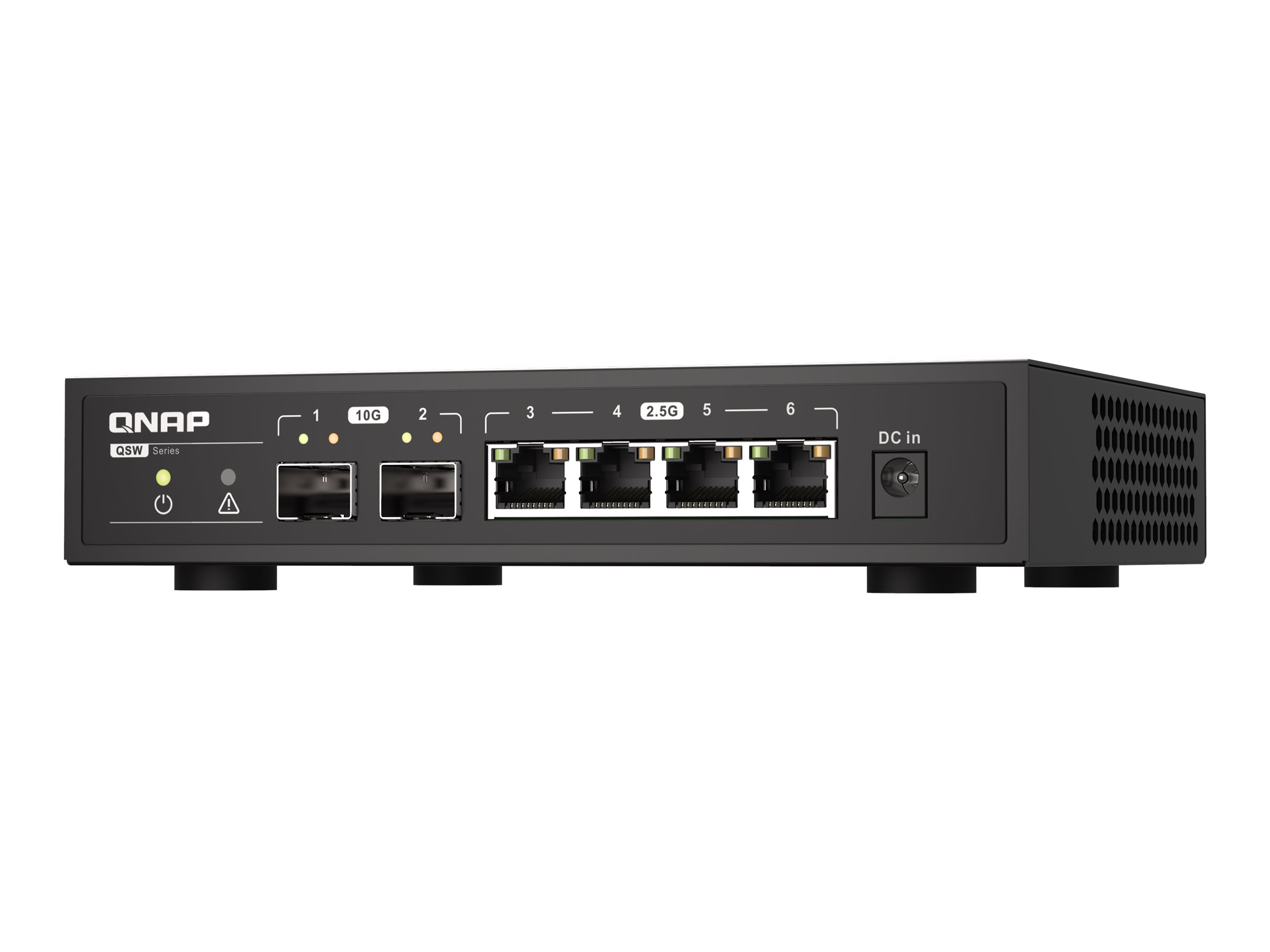 QNAP QSW-2104-2S Netzwerk-Switch Unmanaged 2.5G Ethernet Schwarz