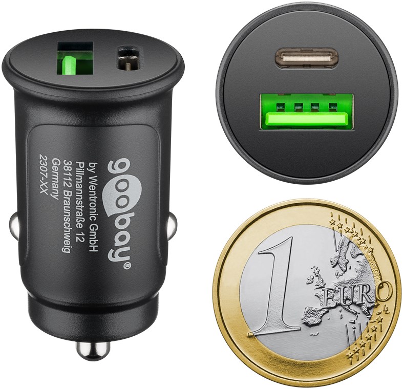 Dual-USB Auto-Schnellladegerät USB-C™ PD (Power Delivery) (27 W) Dual-USB Auto-Schnellladegerät USB-C™ PD (Power Delivery) (27 W)
