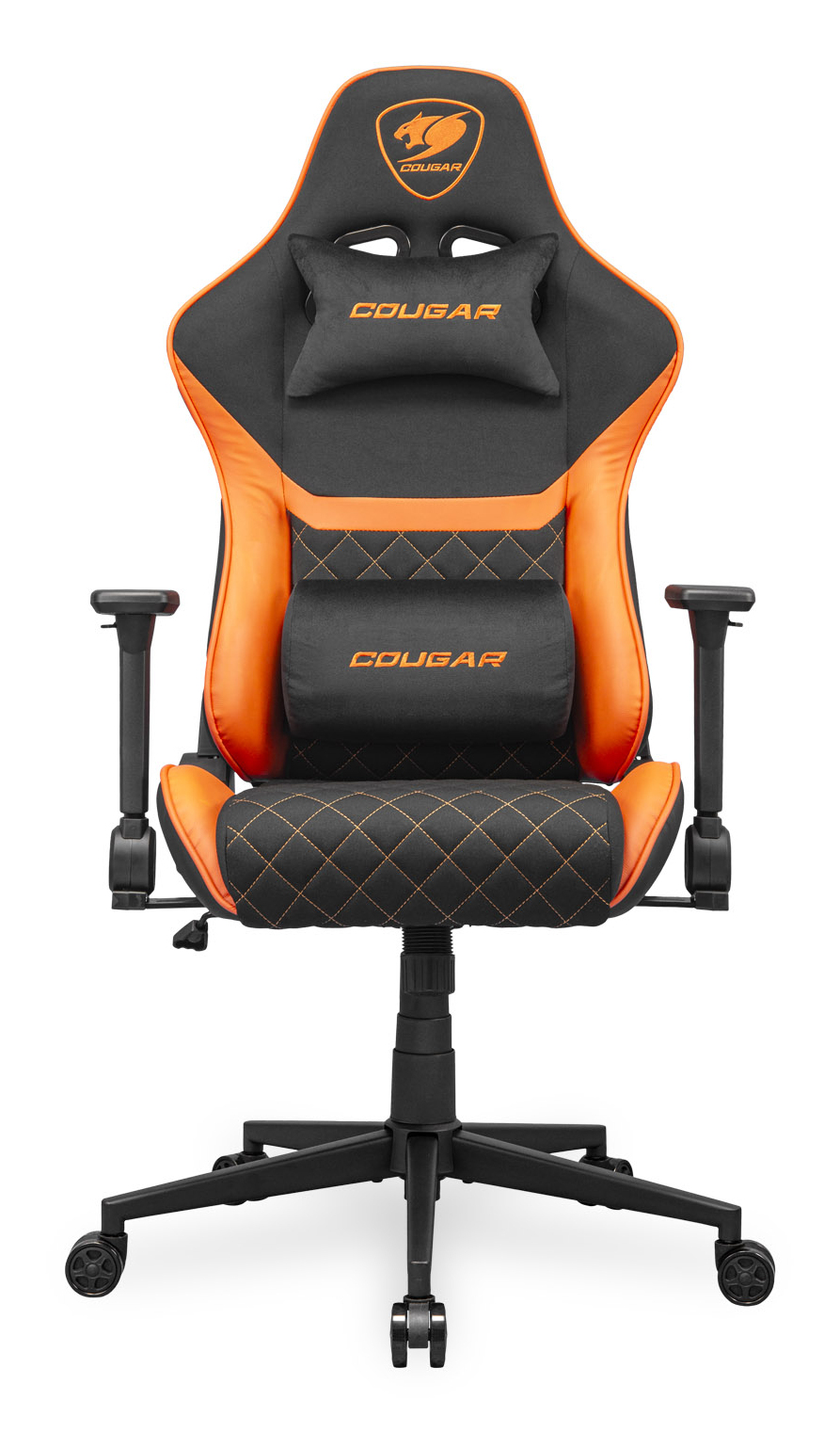 COUGAR Gaming Gaming-Stuhl Armor One V2 F, PVC/Stoff, Schwarz/Orange