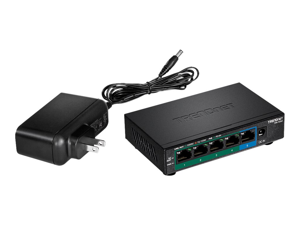Trendnet TPE-TG52 Netzwerk-Switch Unmanaged Gigabit Ethernet (10/100/1000) Power over Ethernet (PoE) Schwarz