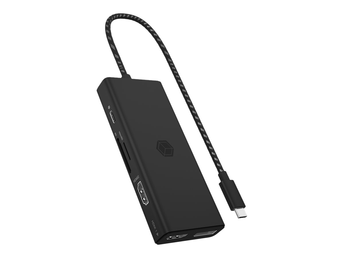ICY BOX IB-DK4011-CPD Kabelgebunden USB 3.2 Gen 1 (3.1 Gen 1) Type-C Schwarz