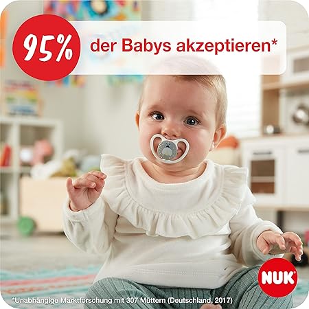 NUK Space Night Silikon-Schnuller 0-6M, 2 St, blau/mint NUK Space Night Silikon-Schnuller 0-6M, 2 St, blau/mint
