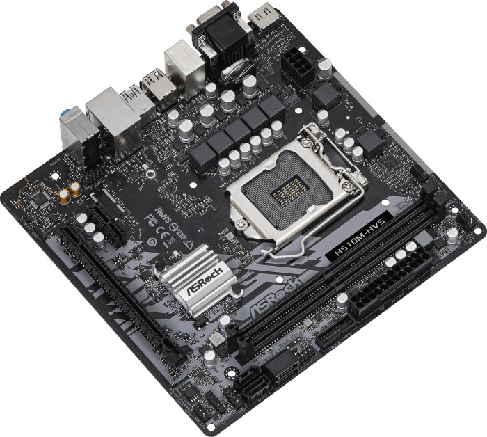 ASRock H510M-HVS - Motherboard - micro ATX - LGA1200-Sockel - H510 Chipsatz - USB 3.2 Gen 1 - Gigabit LAN - Onboard-Grafik (CPU erforderlich)