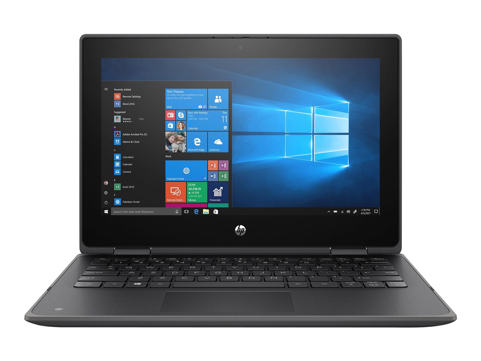 HP ProBook x360 11 G5 Education Edition - Flip-Design - Pentium Silver N5030 / 1.1 GHz - Win 10 Pro 64-bit National Academic - UHD Graphics 605 - 4 GB RAM - 128 GB SSD TLC - 29.46 cm (11.6")