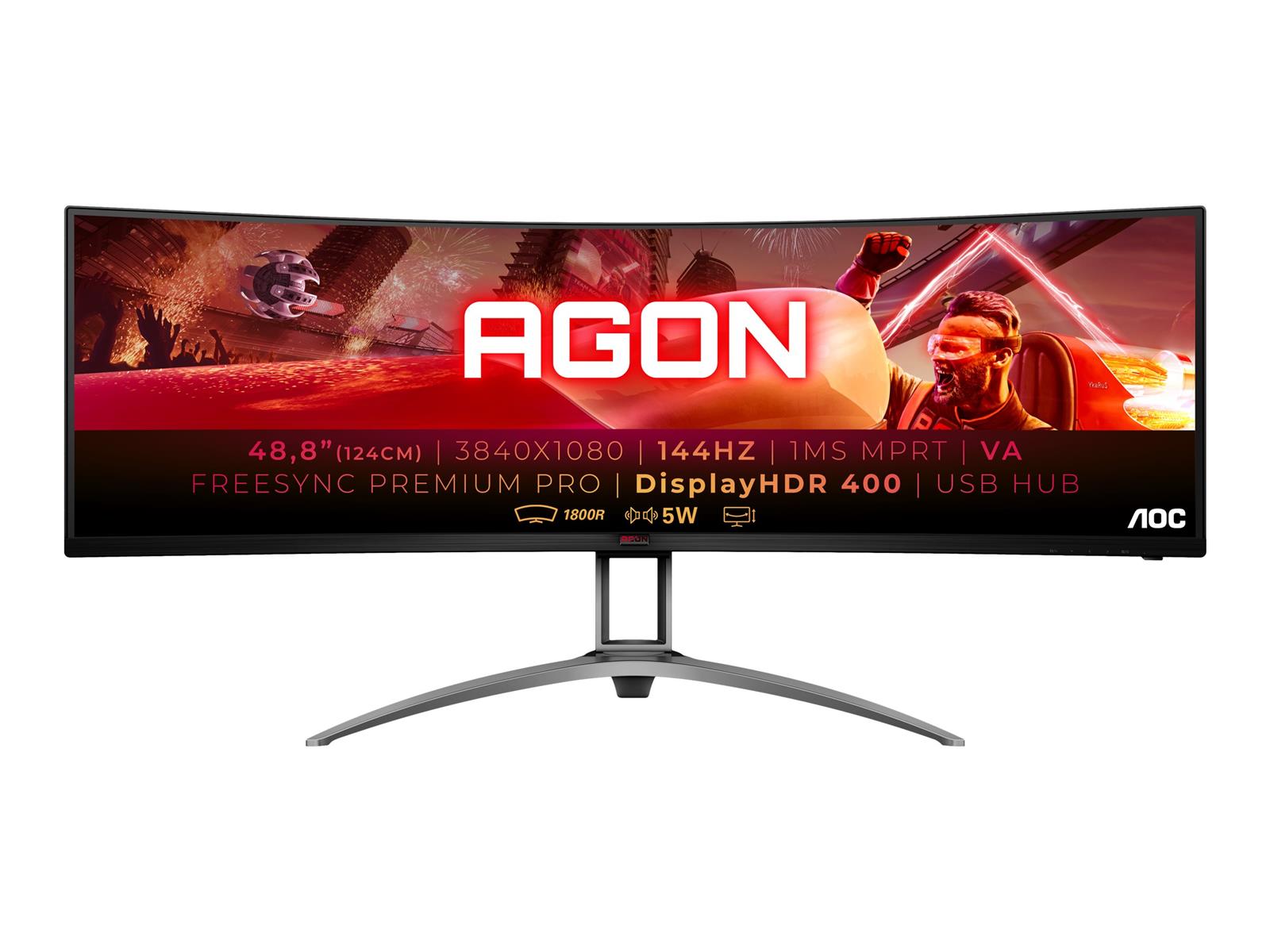 AOC Gaming AG493QCX - AGON Series - LED-Monitor - Gaming - gebogen - 124.5 cm (49")