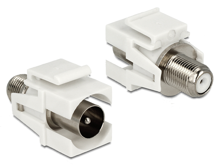 Delock Keystone IEC Stecker > F Buchse FM