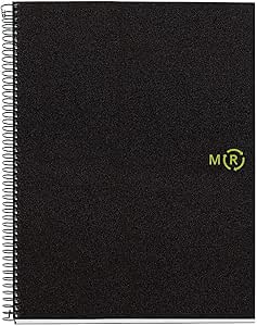 Miquelrius Notizblock Polyproylen Rec. A4 80 Blatt  schwarz