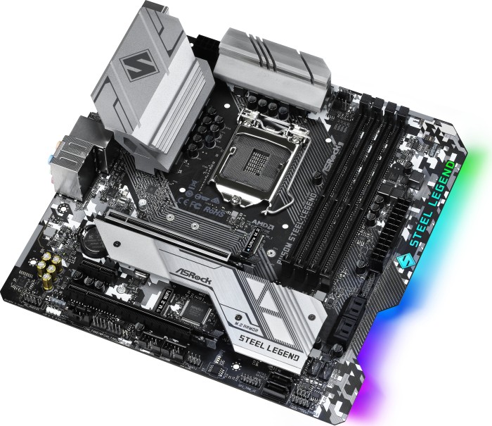 ASRock B460M Steel Legend - Motherboard - micro ATX - LGA1200-Sockel - B460 Chipsatz - USB-C Gen1, USB 3.2 Gen 1 - 2.5 Gigabit LAN - Onboard-Grafik (CPU erforderlich)