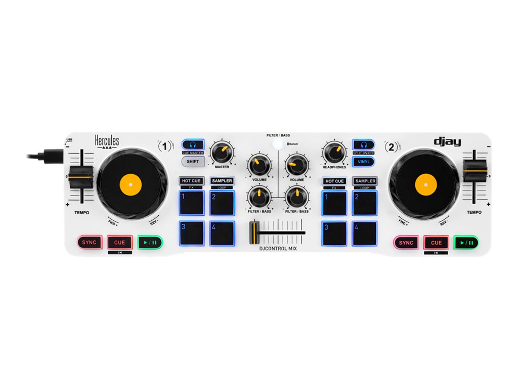 Hercules 4780921 DJ-Controller 2 Kanäle Schwarz, Weiß, Gelb