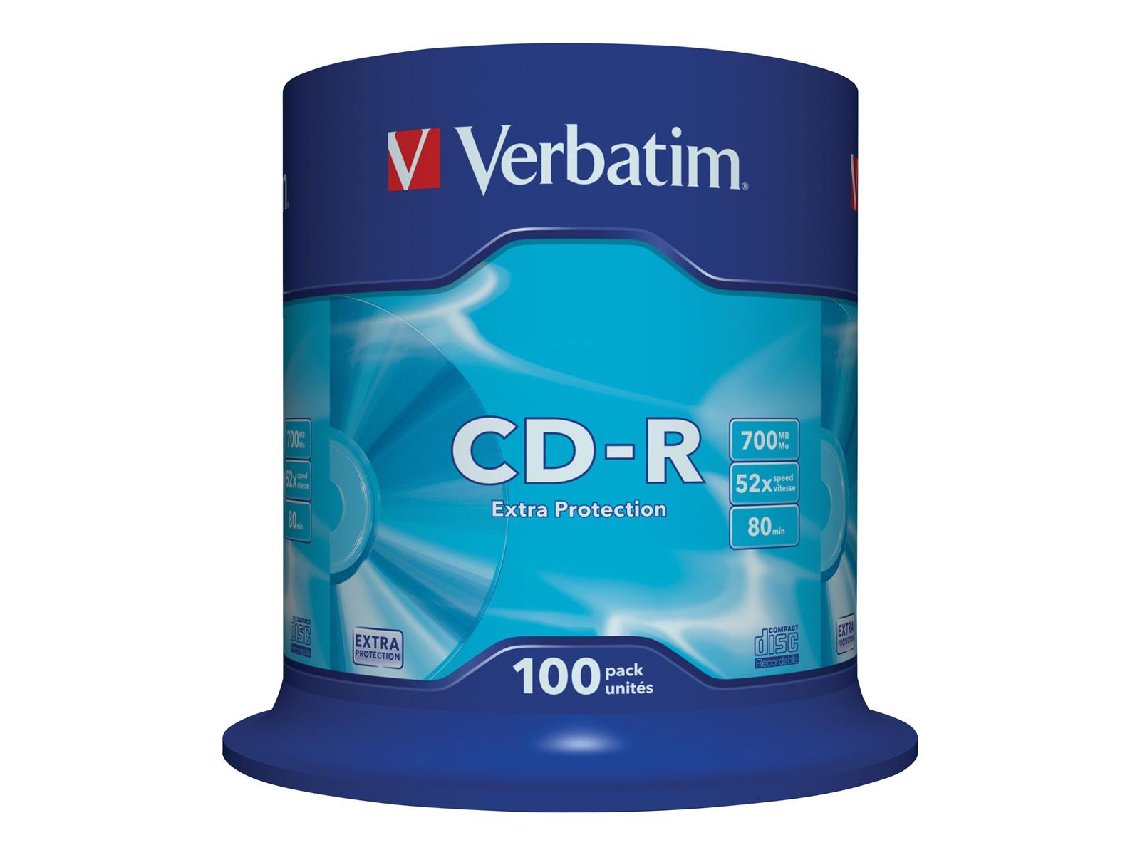 Verbatim CD-R Extra Protection 700 MB 52x 100 Stück(e)