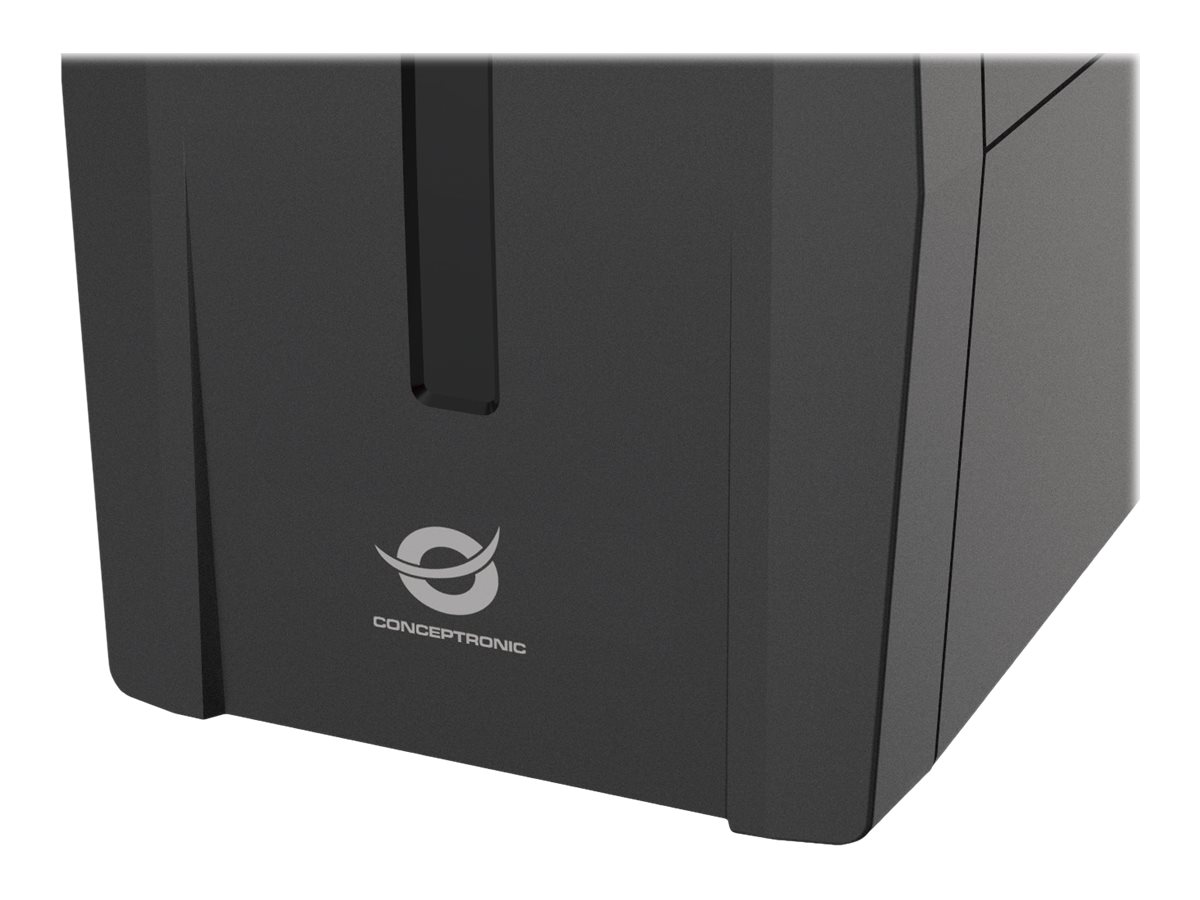 Conceptronic ZEUS02ES Unterbrechungsfreie Stromversorgung (USV) Line-Interaktiv 0,85 kVA 480 W 2 AC-Ausgänge