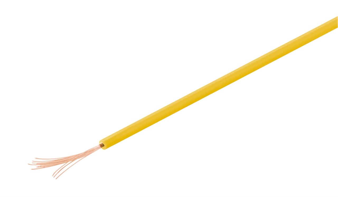 Kupferlitze isoliert, 10 m, gelb